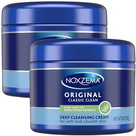 Noxzema Face Wash, Travel-Friendly Jar 2-Pack – Original Deep Cleansing Cream, Face Cleanser, 2 Oz Ea