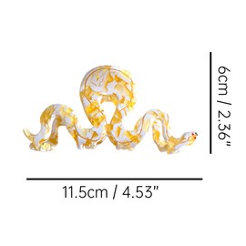 Big Gold Boa Snake Hair Clip,Fashion Acetate Hair Claw Clip,Fashion Hair Clips for Women