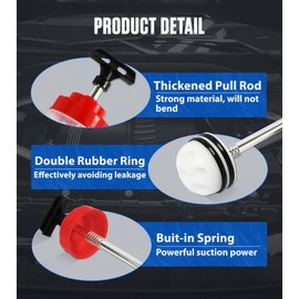 MR CARTOOL 1.5 Liters Manual Oil Transfer Pump, Fluid Syringe Pump with 3 Extension Tubes, Syringe for Extracting Engine Oil, Brake Fluid and Transmission Oil