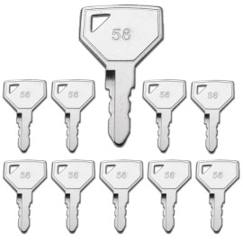 MOUNT 10PCS 52160 194155-52160 lgnition Keys Replacement for John Deere Tractor