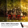 BesLowe 48FT S14 Solar String Lights Outdoor with Remote Controller,