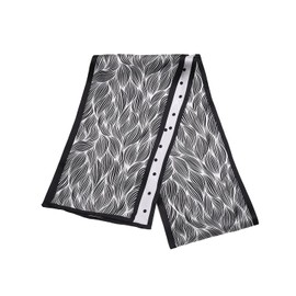 BREEZE NOUTHERLY Women's 100% Silk Scarf, Silk Scarf, 100% Silk, Colourful Luxurious Scarves, Warm & Soft, Black and white dots