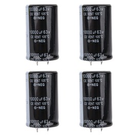 Artillery Electrolytic Capacitor 10000uf, 4pcs 30 x 50 mm 63 V Audio Electrolytic Capacitor Electronic Component for Amplifier Electrolytic Capacitor Electronic Components