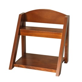 Desktop Organizer Retro Aesthetic Office Storage Rack Home Decor Wood Display Shelf 2 Layer for Books Plants Cosmetics