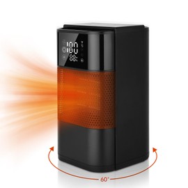 Space Heaters for Indoor Use-PCT Ceramic Safety Thermostat Air Heater,3-Second Quick Heating,Timer Function,60°Rotation-Perfect Air Heater For Office Bedroom Living Room,Home