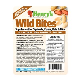 Henry’s Wild Bites – Nutritionally Complete Food for Squirrels, Flying Squirrels, and Chipmunks, 18 Ounces