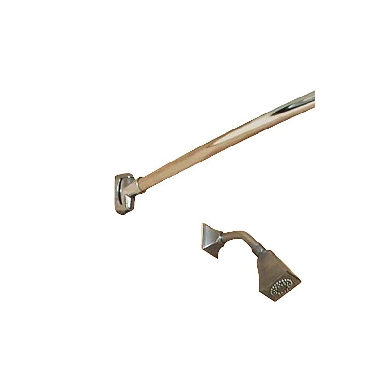 Polished Stainless Steel 5' Curved Premium Shower Rod