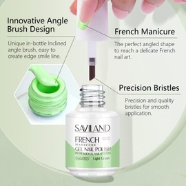 SAVILAND Natural Cuticle Oil Pen with 15 ML French Gel Nail Polish