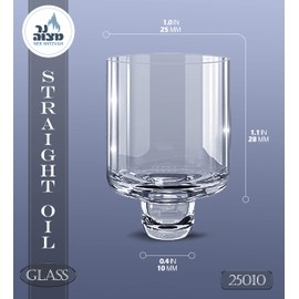 Hanukkah Menorah Glass Oil Cups – Elegant Holders for Oil for Shabbos and Chanukah – Durable Quality, Long-Lasting - (9 Pack)