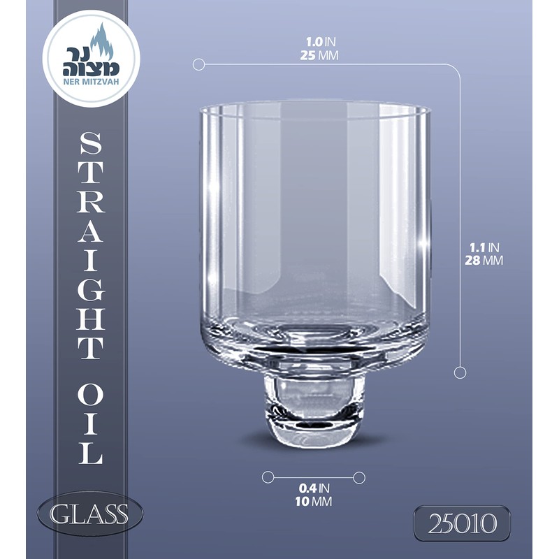 Hanukkah Menorah Glass Oil Cups – Elegant Holders for Oil