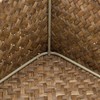 OLegei Wicker Storage Basket with Lid Basket for Shelf Storage