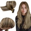 RUNATURE U Tip Human Hair Extensions Light Brown Ombre Light