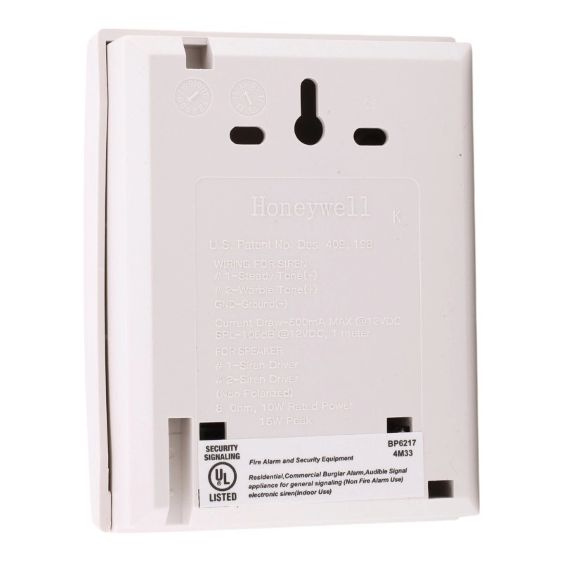 Honeywell NEW HONEYWELL WAVE2 Two-Tone Indoor Siren 106dB White Security