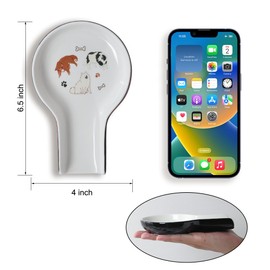 Dogs Spoon Rest - Farmhouse Dogs Kitchen Decor Spoon Rest for Stove Top Kitchen Counter, Gift Box Black Kitchen Decor Three Little Dogs Farmhouse Housewarming Gifts