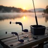 Pack of 2 Black Universal Plastic Power Handle Fishing Reels