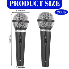 NieYat Pack of 2 Children's Microphone Toy, Dummy Microphone Robust ABS Material Children's Microphone for Birthday Parties, Karaoke, Cosplay Parties, Stage Shows and Costume Props