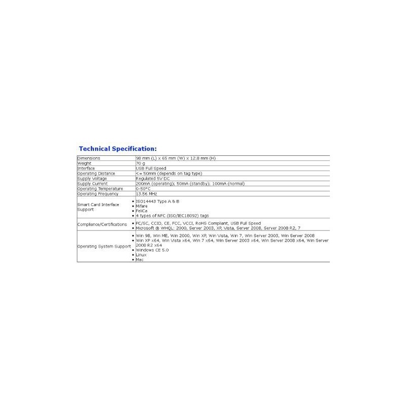 NFC ACR122U RFID Smart Lector y Escritor + 5 x