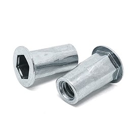 (30 Pieces) 3/8-16 UNC L (.150-.312) Aluminum Hex Rivet Nut