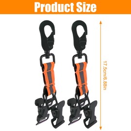 Abiemuce Pack of 2 Glove Holders, Glove Holder Belt, Fire Brigade Glove Holder, Glove Clip with Metal Carabiner, Glove Clip Glove Holder of Gloves, Towels (Green) (D)