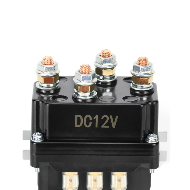 QWORK Universal 12V Solenoid Relay Contactor Winch Rocker Thumb Switch