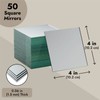 Bright Creations Square Mirror Tiles - 4 in, Silver, Pack
