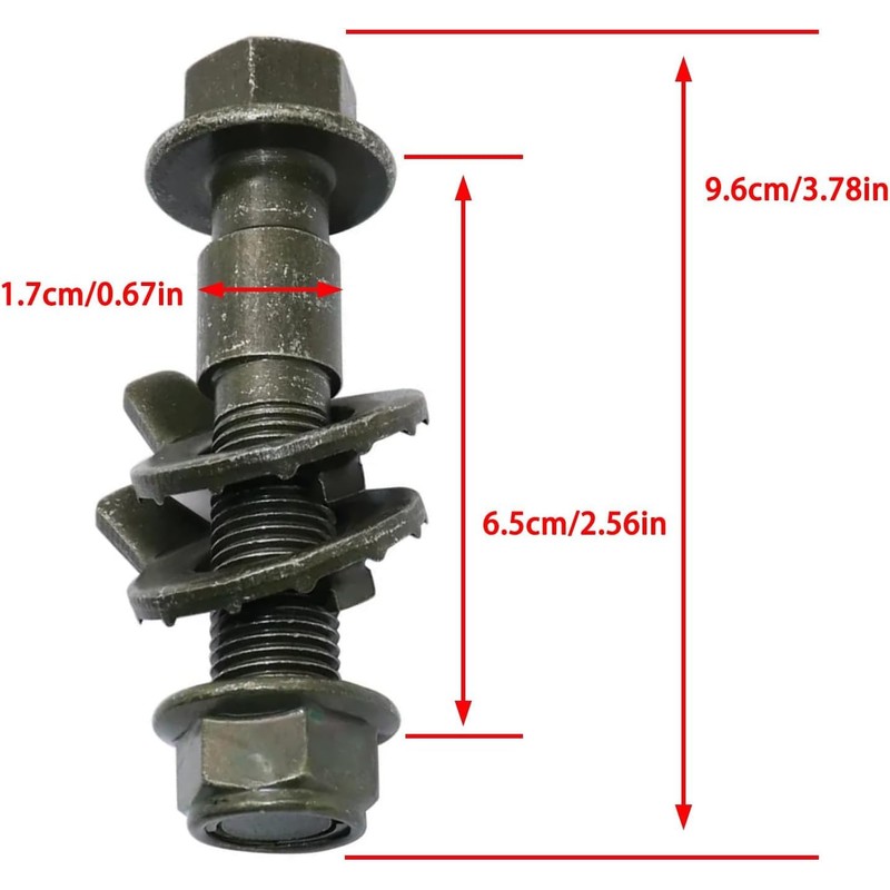 2PCS 17mm Adjustable Camber Correction Alignment Kit for Front Wheels
