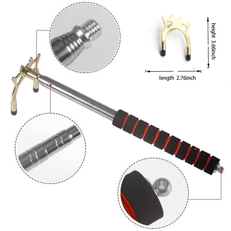 Yesmin Retractable Billiard Cue Bridge Kit With 3 Pcs Brass