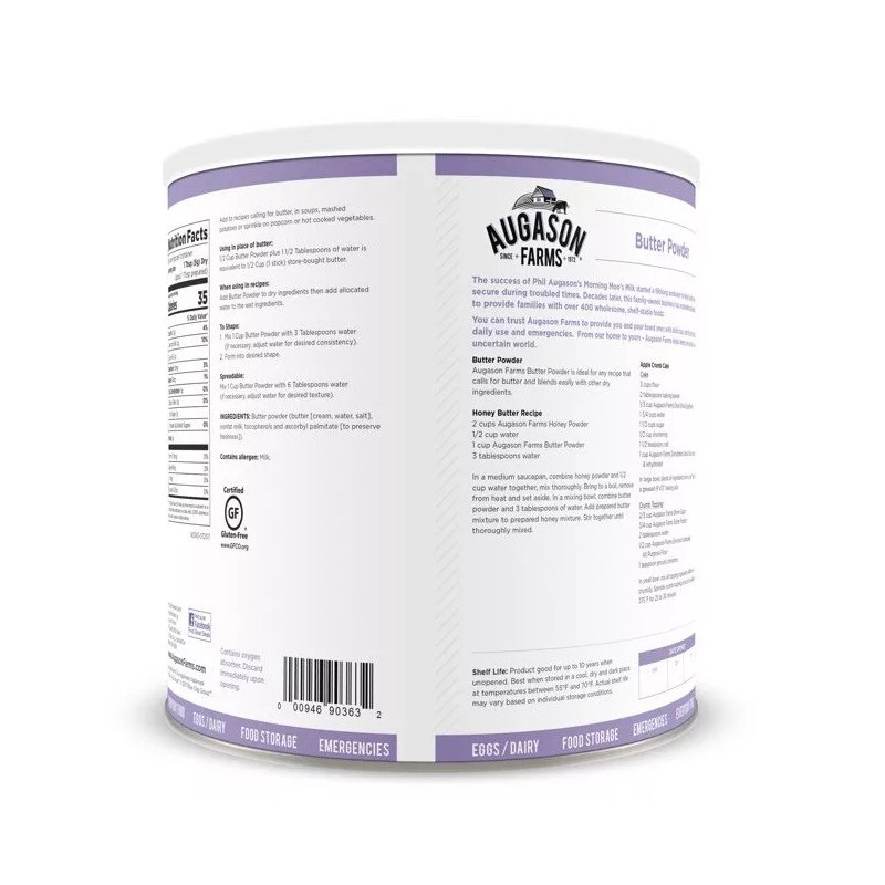 Augason Farms Butter Powder #10 Can Prepper Emergency Food Storage