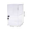 2-Shelf Clear Acrylic Display Case with Lock, Display Case Cabinet