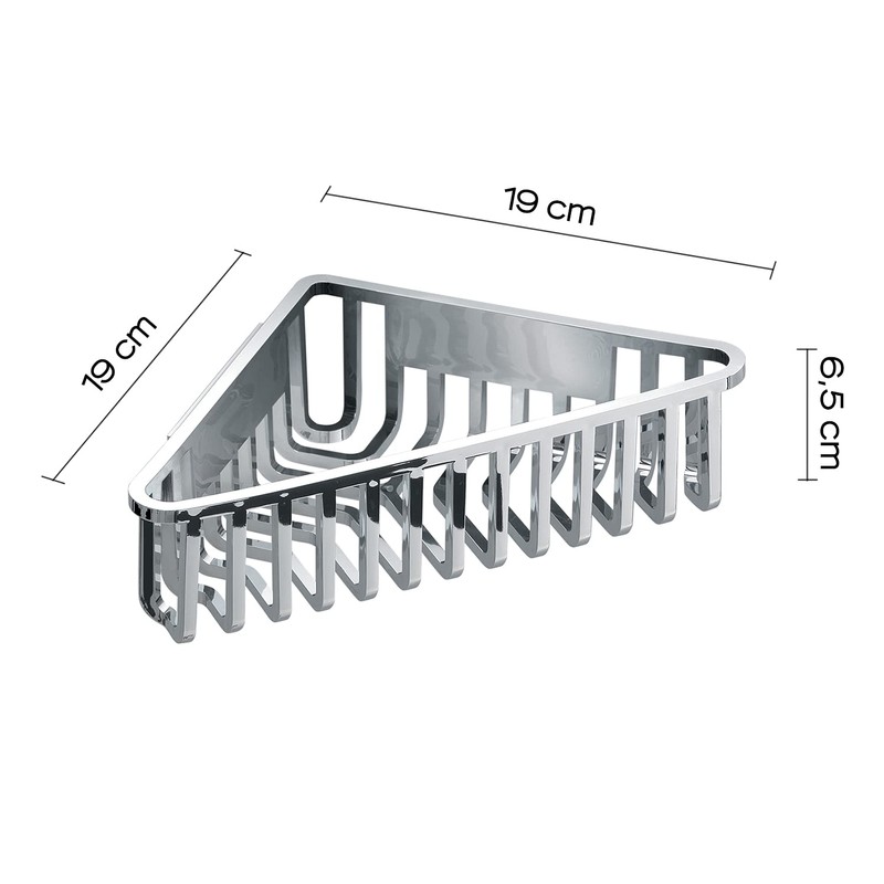 Gedy Bracket for angle objects, Chrome, 19,5x19,5x6,6