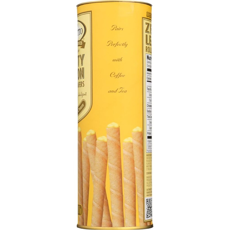 Dolcetto Lemon Rolled Wafers 3 Oz. (Pack of 12)