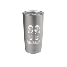 Sebago Lake Maine Hike Hiker Hiking Rustic Boots Camping Stainless Steel Insulated Tumbler