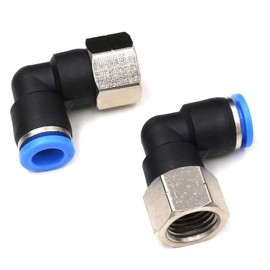 1/8 Push to Connect Fittins Air Lines Elbow,CEKER 8MM TO 1/8NPT Female Threaded 90 Degree Air Fittings 8mm Tubing Fittings Push Quick Connect Air Hose Fittings Pneumatic Fittings 2Packs