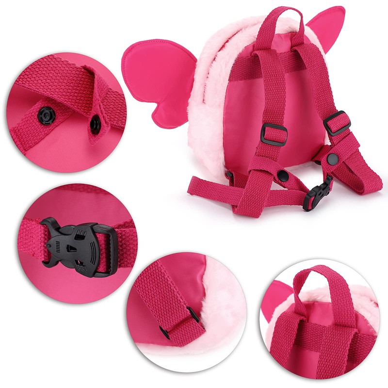BTSKY Fluff Butterfly Baby Toddler Backpack Bag with Safety Rein