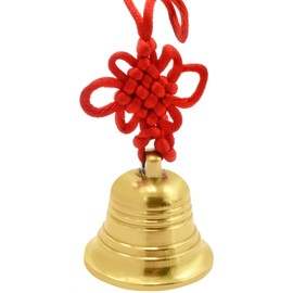 Feng Shui Brass Good Luck,protection Bell + One Free Red String Bracelet SKU:Y1355