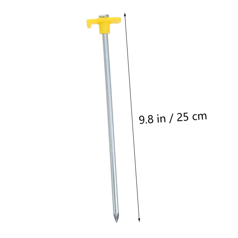 Kisangel Camping Tent Stakes 10 Pack Steel Ground Nails Large