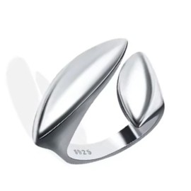 QueenBee 925 Sterling Silver Cocktail Rings, Hypoallergenic Adjustable Drop Asymmetric Stacking Rings, Trendy Bold Bar Silver Stack Ring, Minimalist Unique Silver Rings for Stacking, Perfect Silver Jewelry Birthday Gift (925 Sterling Silver Asymmetric Co