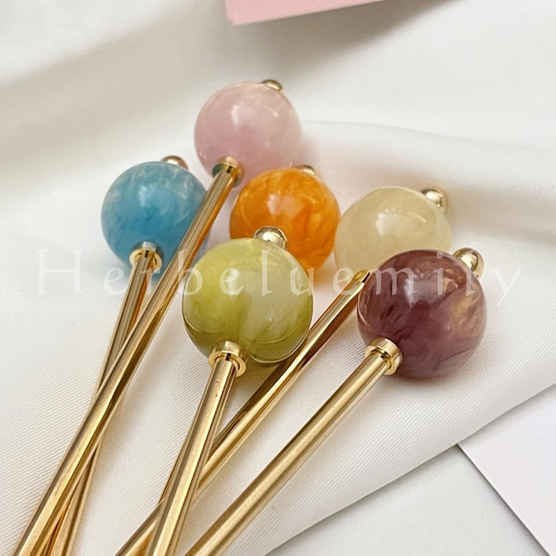 Herbeluemily Kanzashi Hair Stick, Hair Accessories, Simple, Modern, Single Piece,