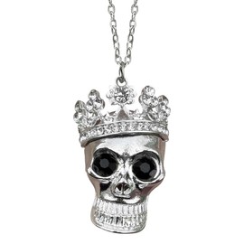 Bling Skull Car Mirror Hanging Accessories, Crystal Diamond Car Interior Ornament Pendant for Women, Lucky Rear View Mirror Charm for Auto Decoration Present