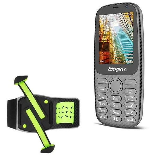 BoxWave Holster Compatible with Energizer E24 - FlexSport Armband, Adjustable