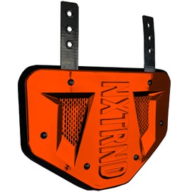 Nxtrnd Football Back Plate, Professional Football Backplates for Shoulder Pads, for Adult & Youth (Chrome Orange, Adult)