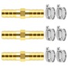 Da by 3 pcs 5/16"(8mm) Brass Barb Splicer Mender Hose
