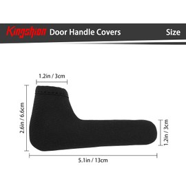 Juego de 4 fundas para manijas de puerta, material de goma de neopreno, anticongelante, anticongelante, protector de manija de puerta, funda de cojín para proteger las manos de quemaduras