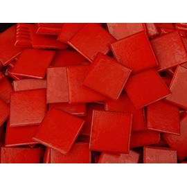 75 Pack Red 20mm Vitreous Mosaic Tiles