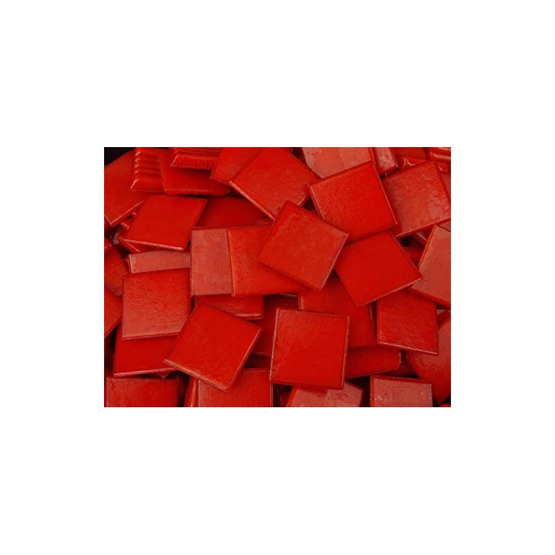 75 Pack Red 20mm Vitreous Mosaic Tiles