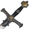 King Solomon Sword w/Star of David with Display Plaque (Silver