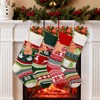 4 Pack Knitted Christmas Stockings - 18 Inch Large Family