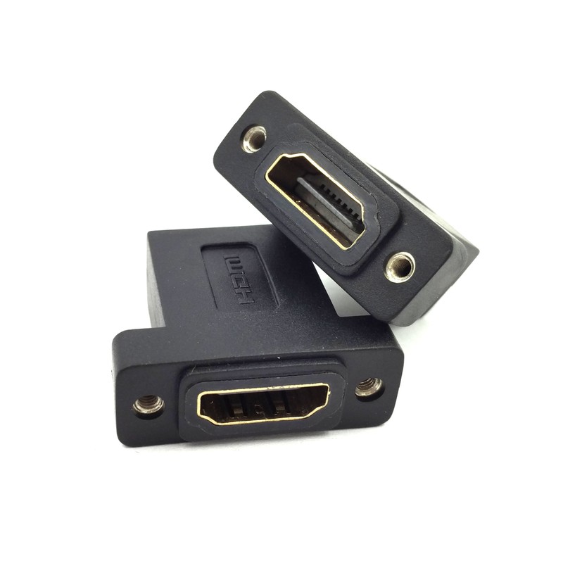 Poyiccot HDMI Coupler Adapter Connector, (2-Pack) Golden Plated HDMI Female
