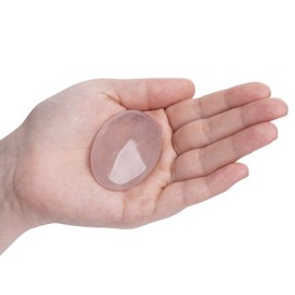 Earth Story Earth Story Rose Quartz Palmstone Approx 30-40mm, Madagascar