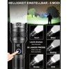 ESGREEN LED Taschenlampe Extrem Hell 500000 Lumens Lange Reichweite, USB